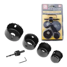 Jogo Serra Copo 6 Peças 32mm A 54mm Para Madeira Gesso Pvc Serve em Furadeiras Prático