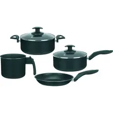 Jogo De Panelas Antiaderente Preto 4 Pecas + 3 espatulas