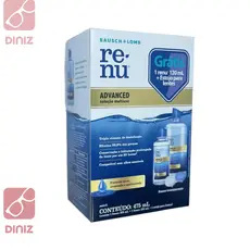 Kit Renu Advanced 475 ml (355 + 120 ml) + Estojo - Solução de Limpeza Multiuso para Lentes de Contato - Bausch&Lomb