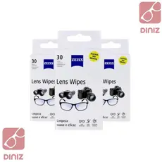 Lens Wipes Zeiss C/ 30 Lenços Umedecidos Limpa Lente