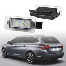 2 Pçs Canbus LED Lâmpada De Luz Da Placa De Identificação Para Peugeot 3008 2016-2019 207CC 208 308 MK2 2008 5008