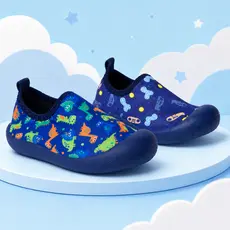 Tênis Infantil Calce Fácil Menino Estampado Solado Emborrachado Antiderrapante Tênis Meia