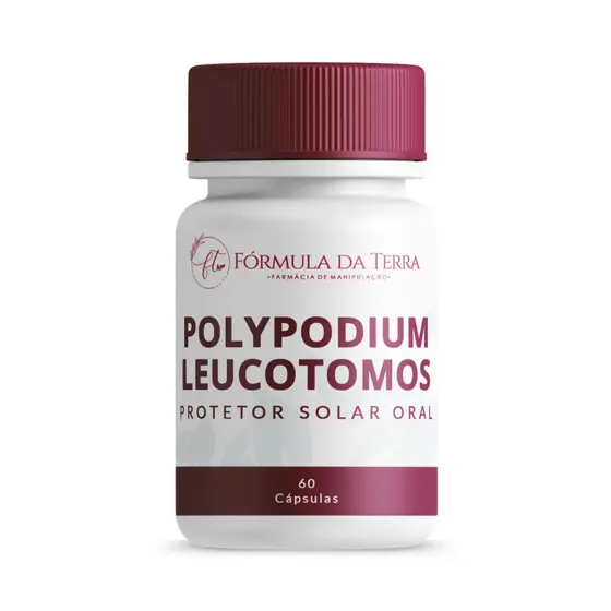 Polypodium Leucotomos 400mg e Luteina 10mg ( Protetor Solar em Cápsulas ) 60 Cápsulas