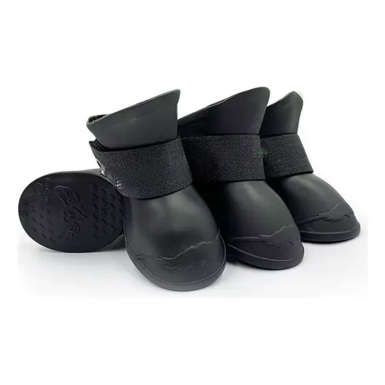 Kit 4 Bota de Borracha Protetora de Patas Patinha Botinha de Silicone Sapato À Prova D'agua Sapatinho Para pet