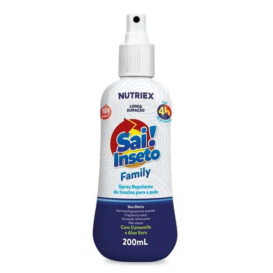 Repelente Spray SAI Inseto 4HR Family 200ML Nutriex