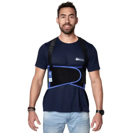 Cinto Ergonômico Preto c/ Detalhe Refletivo GG 3379 BrasCamp