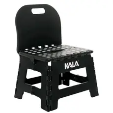 Banqueta Dobrável Com Encosto Preto 22cm 328838 Kala