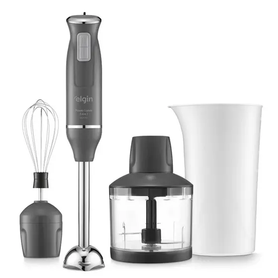 Mixer Power Inox 3 em 1 600W Lunar Cor Cinza 220V Elgin
