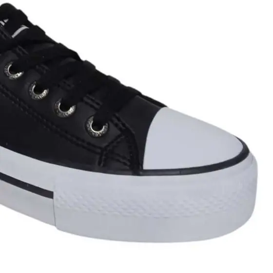 Tênis Plataforma T Cano Baixo All Flatform Feminino couro
