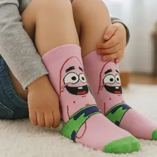 Meia Patrick Bob Esponja Infantil Algodão Macio Durável Divertida e Confortável Envio Imediato