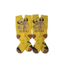 Meia Cano Longo Premium Simba O Rei Leão Disney Divertida • Confortável • Algodão Macio • Pronta Entrega!