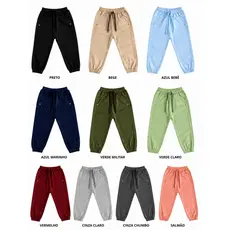 Calça Infantil Masculino Jogger Fio Tinto, Brim