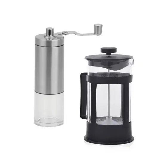Moedor Café Manivela Manual Cafeteira Prensa Francesa 600ml