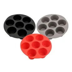 Kit 3 Formas Silicone P/ Airfryer Cupcake Antiaderente