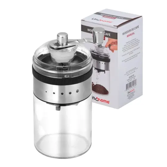 Moedor Triturador Café Manual Manivela Inox Giratória Moer