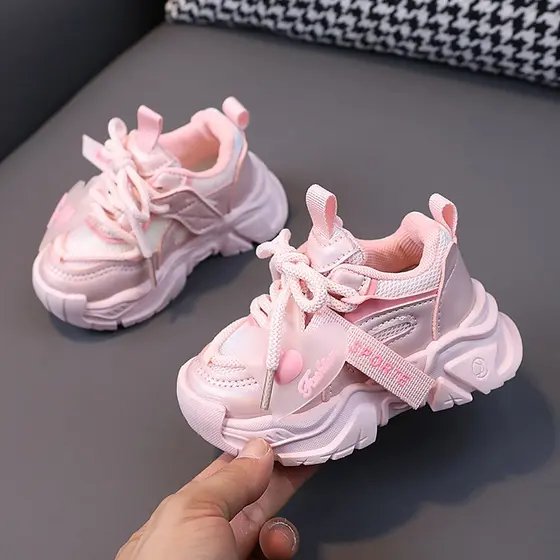Tênis infantil Sapatos infantis casuais para meninos Moda tênis de corrida para meninas Leve e macio