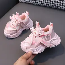 Tênis infantil Sapatos infantis casuais para meninos Moda tênis de corrida para meninas Leve e macio