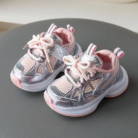 Tênis infantil Sapatos infantis casuais para meninos Moda tênis de corrida para meninas Leve e macio