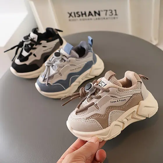 Tênis infantil Sapatos infantis casuais para meninos Moda tênis de corrida para meninas Leve e macio