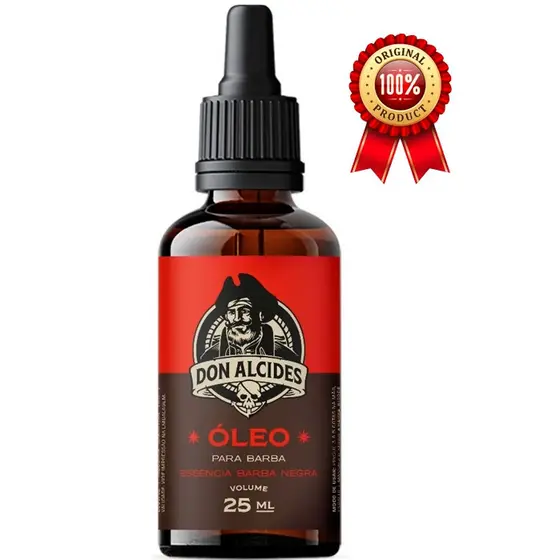 Óleo Para Barba Don Alcides Barba Negra Hidratação E Brilho 25ml