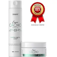 Kit Shampoo e Mascara linha Cachos Macpaul Professional