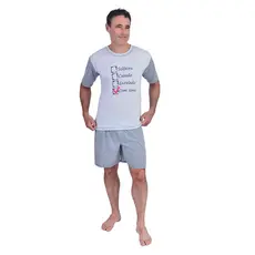 Pijama Masculino Confortável para Homem Malha Fresca Verão