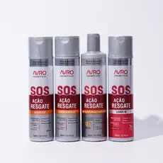 Kit SOS Ação Resgate Avro Shampoo + Condicionador + Leave-In + Antiemborrachamento