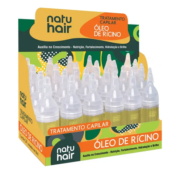 Ampola de Tratamento Capilar Óleo de Rícino NatuHair 10ML - (6 UN)