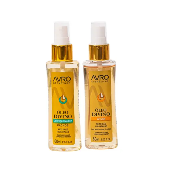 Kit Óleo Divino Argan + Definição Mágica Cachos Avro 60ML