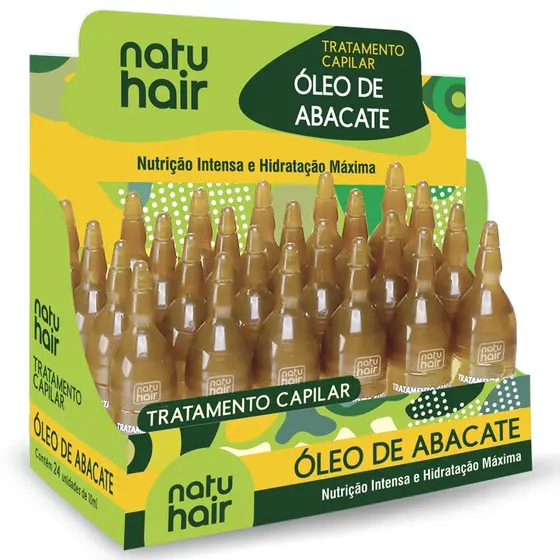 Ampola de Tratamento Capilar Óleo de Abacate Natuhair 10ml - (6 UN)