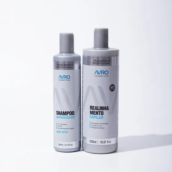 Kit Realinhamento Capilar + Shampoo Antiresíduo Avro 500ml
