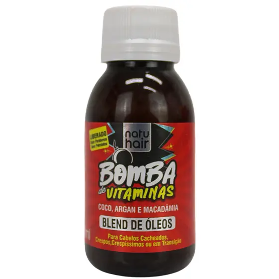 Óleo Capilar Blend de Óleos Bomba de Vitaminas SOS NatuHair  60ml