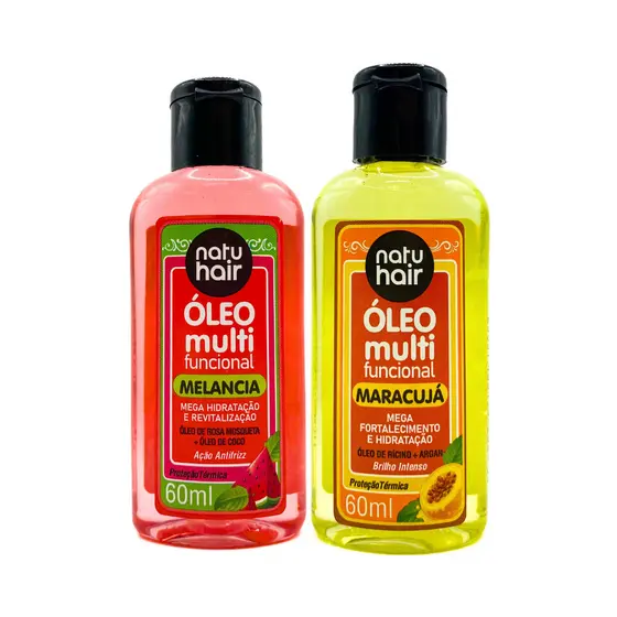 Kit Óleo Multifuncional Melancia + Maracujá Natuhair 60ml