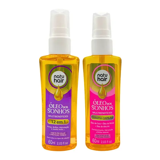 Kit Óleo dos sonhos 12 em 1 + Óleo dos sonhos Terapia Capilar Natuhair 60ml
