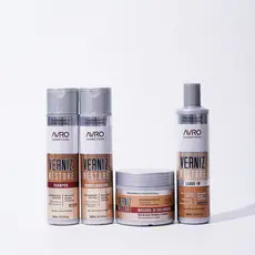 Kit Verniz Restore Avro Shampoo 300ml+Condicionador 300ml+Leave-In 300ml+Máscara de Tratamento 300g