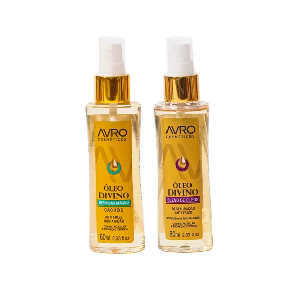 Kit Óleo Divino Blend de Óleos + Definição Mágica Cachos Avro 60ML