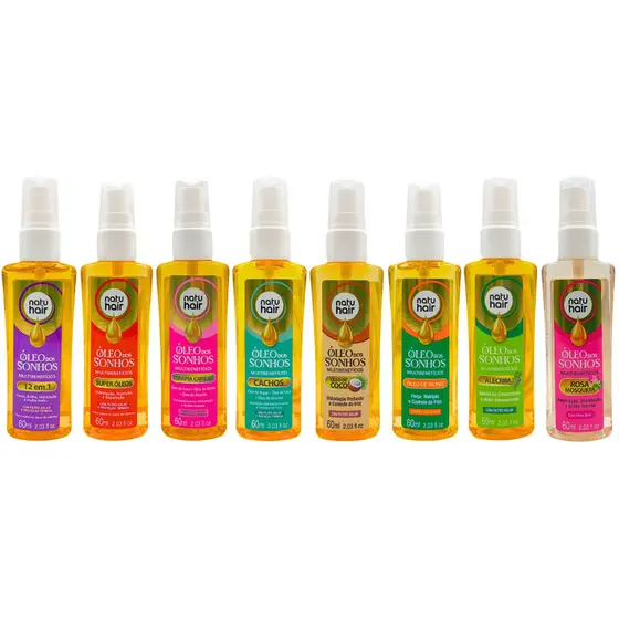 Kit Óleo dos sonhos Natuhair 60ml - 8 unidades