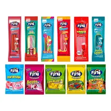 Kit Com 60 Pacotes Bala Fini Sabores Variados