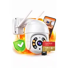 Câmera A8 Icsee + Cartão 128GB Externo Prova d’água 1080p Full HD