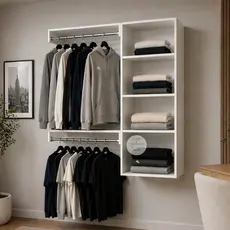 Closet Aberto Arara Suspenso De Parede Cabideiro  - Closet 67