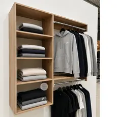 Arara Suspensa de Parede com Cabideiro – Closet Aberto Organizador de Roupas-- 67
