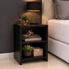 Mesa de Cabeceira com Nicho Organizador para Quarto – Moderna e Compacta 60