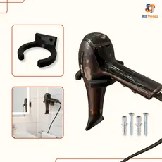 Suporte Secador de Cabelo Universal - Parede, Fixação Segura, Parafusos