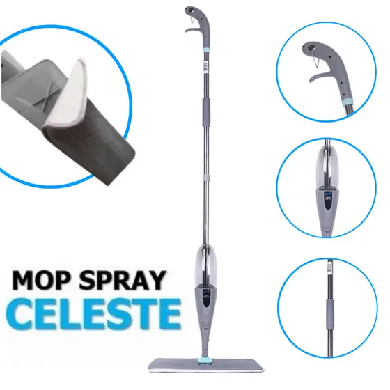Mop Spray Magico Com Reservatório De Limpeza Microfibra Refil - Original CELESTE