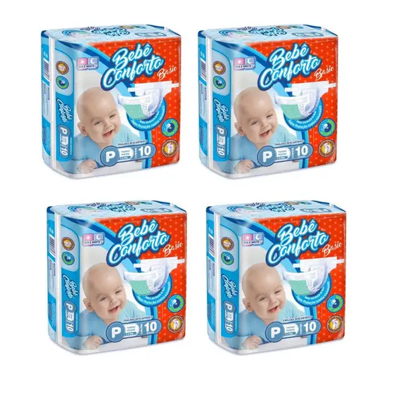 Fralda Infantil B.C - (Dia & Noite) Mini - Kit com 4 Pacotes.