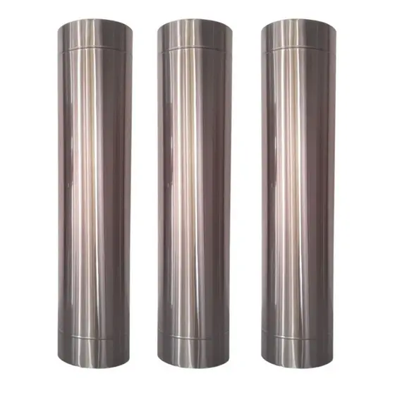 Duto 6 Polegadas Inox 304 Escovado Kit 3 Metros - Lareiras