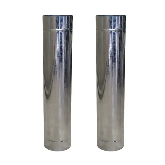 Kit 2 Duto 5 Galvanizado 60cm Chaminé Churrasqueira Qualidade