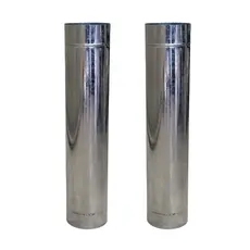 Kit 2 Duto 5 Galvanizado 60cm Chaminé Churrasqueira Qualidade