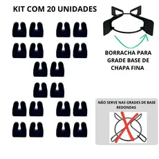 Borracha Suporte Silicone da Trempe Grade Fogão Eletrolux Contin. Chamalux Atlas Suggar - 20 Peças