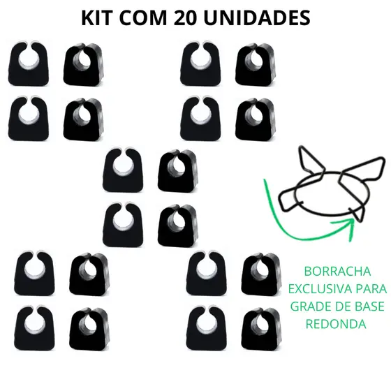 Borracha Suporte da Trempe Grade Cooktop Fogão Atlas Consul Itatiaia Mondial Fischer - 20 Peças